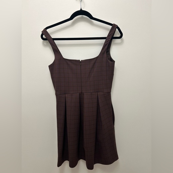 Sunday Best Brown Plaid Mini Dress - Picture 4 of 6